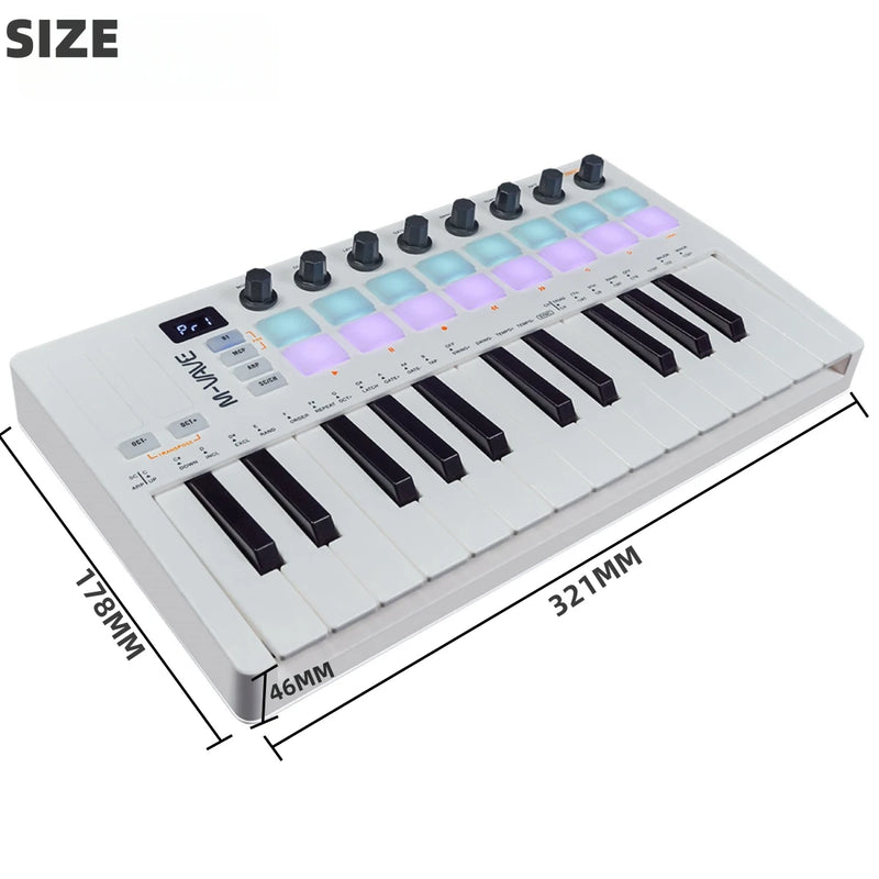 Teclado Controlador MIDI M-VAVE SMK-25